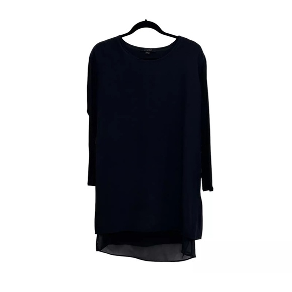 Allsaints Black Tunic Vega Dress Women's Size 4 Long Sleeve Relaxed Classic - Picture 1 of 5